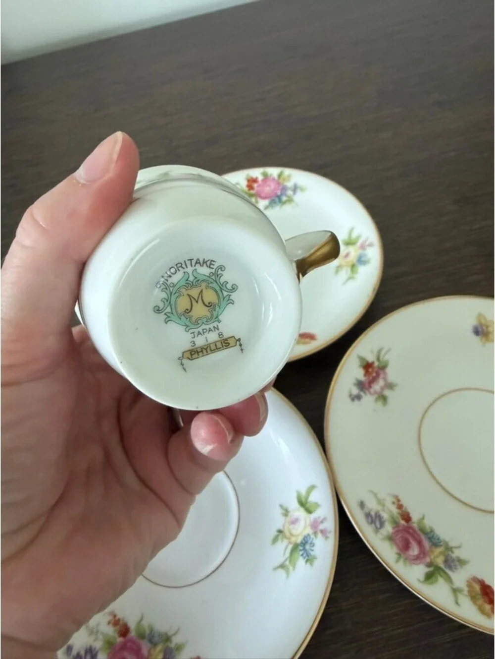 Vintage Fine China 1 Teacup & 3 Saucers - Noritake Japan